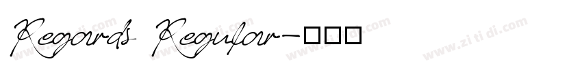 Regards Regular字体转换